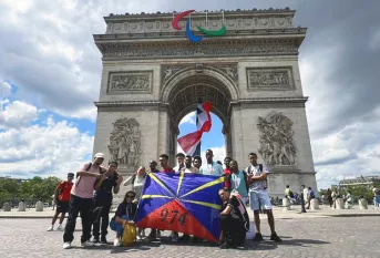 Les jeunes d'Apprentis d'Auteuil Océan Indien au JO à Paris