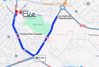 Plan d'accès au Campus Élie