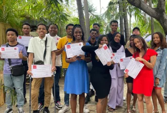 Jeunes du dispositif Pro'Pulse Prépa-apprentissage lors de la journée de la réussite