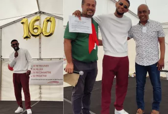 Remise du certificat de la réussite à David Ledenon