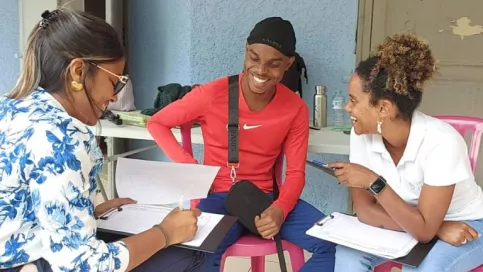 Imrane, Arthiana Amourdom et Annabelle Bigot