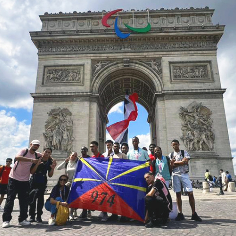 Les jeunes d'Apprentis d'Auteuil Océan Indien au JO à Paris